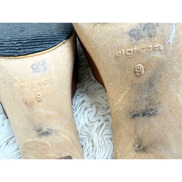 Vintage 70s 80s Candie's Leather High Heel Sandals size 9 - Picture 5 of 9